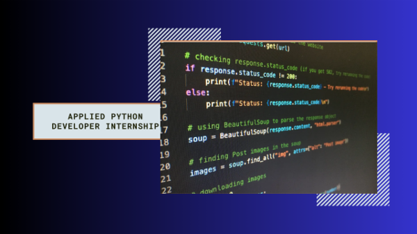 internship alert | python developer role: python... Applied Python developer